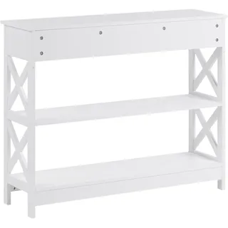 Beliani Montgomery Konsolentisch 100 x 30 x 80 cm Weiß