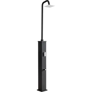 STEINBACH Solardusche Deluxe Supreme – 049015Y – Platzsparende Gartendusche mit 26 l Aluminiumtank und Ultra-Flacher sowie schwenkbarer Regendusche – 223 cm hoch