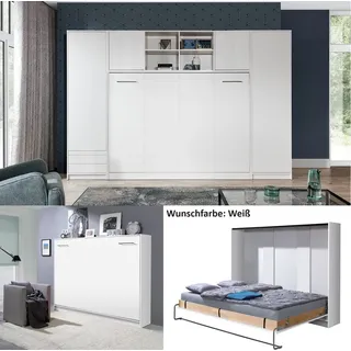 TRAUMMÖBEL Schrankbett 140 x 200 cm Weiß