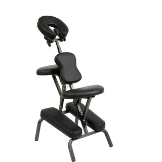 BC-ELEC - BC001-BLACK Schwarzer faltbarer und tragbarer Massagestuhl und Tattoo + Tragetasche