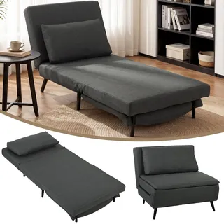 Homcom Schlafsessel 3-in-1 Polyester 89 x 79 x 90 cm Grau