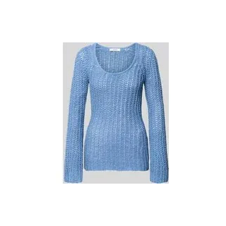 Regular Fit Pullover in Häkel-Optik Modell 'Fenja', Hellblau, S
