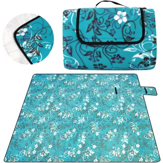 MAILLARD Picknickdecke 200x200cm,Campingdecke Wärmeisoliert mit Wasserdichter Unterseite Sandfrei Outdoor Decke,Tragbare Waschbar Strandunterlage für Strand,Picknick,Camping und Wandern
