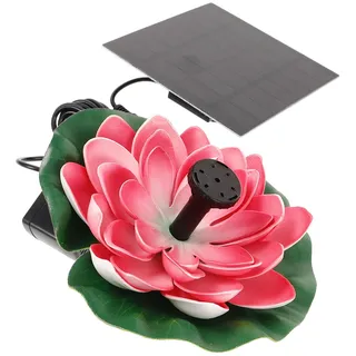 IMIKEYA Solar Schwimmender Lotus Gartenbrunnen Outdoor Wasserspiel Teichbrunnen Pooldekor Landschaftsgestaltung Solarbrunnen Wasserbrunnen
