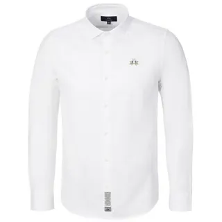La Martina Langarmhemd MCC002 Herren Klamotte, Dress, Business, Freizeithemd, Anzug weiß L