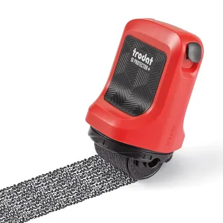 Trodat ID Protector+ Tintenroller Inkl. Paket-/Brieföffner, Feuerrot, Kissen Sch