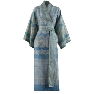 BASSETTI Kimono BRUNELLESCHI aus Baumwollsatin azur S-M