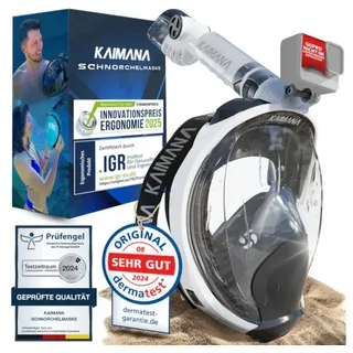 UE Stock Tauchermaske Schnorchelmaske Vollgesichtsmaske Tauchmaske Erwachsene L//XL - Weiß, für Glasklare Sicht weiß
