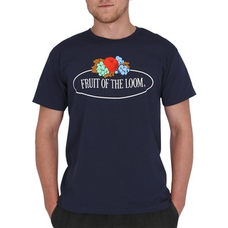 Fruit of the Loom Basic T-Shirt mit Logo-Print, deep navy, S