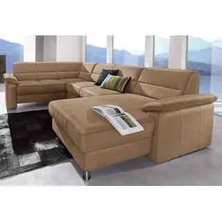 sit&more Wohnlandschaft Kunstleder U-Form 3-Sitzer Braun