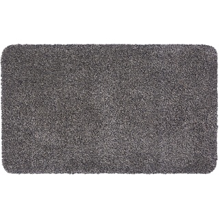 ASTRA waschbare Fußabtreter Baumwolle – saugstarke Fußmatte Entra – rutschfeste Matte – (90 x 150 cm – anthrazit)