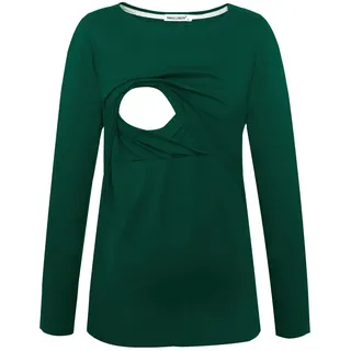 Smallshow Damen Stillshirt Langarm Umstandsshirt 3er Pack - XXL