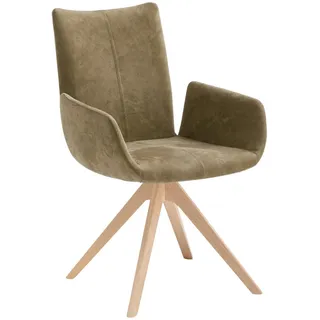 Venjakob Armlehnstuhl, Grün, Wildeiche, Holz, Textil, Wildeiche, eckig, A-Form, 53x91x66 cm, Goldenes M, Made in Germany, Dgm, DGM-Klimapakt, DGM-Emissionslabel, Gestellauswahl, Esszimmer, Stühle, Esszimmerstühle, Armlehnenstühle