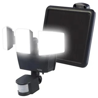 Luminea LED Solarstrahler: 3-fach-Solar-LED-Fluter für außen, PIR-Sensor, 1,6-W-Panel, 3.600 lm (Solarstrahler mit Bewegungsmelder, Strahler Solar, Dachrinnenleuchten Nachtlicht Funktion)