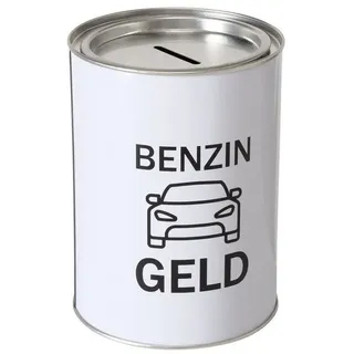 ReWu Spardose Spardose aus Blech mit Deckel zum Abnehmen weiß