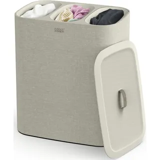 Wäschekorb JOSEPH JOSEPH "Tota", beige (ecru), B:59cm H:71cm T:40cm, Baumwolle, Polyester, Polypropylen, Wäschesammler, Wäschekorb, aus Stoff, abnehmbare Tragetaschen mit Handgriffen
