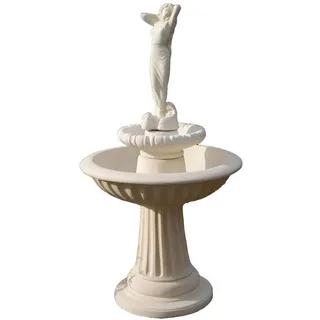 Xlmoebel Zierbrunnen Elegante Springbrunnen Skulptur für Garten und Teich, (Artikel NOEMI ANDREA), Hergestellt in Europa weiß