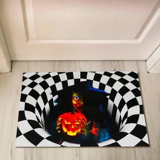 40x60cm Halloween-fußmatte Mit Hexenmuster, 3d-malerei, Gruseliger Eingang