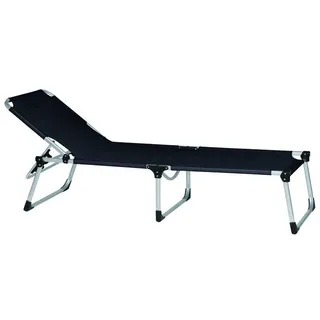 Siena Garden Dreibeinliege XXL 209 x 69,5 x 86 cm schwarz klappbar