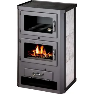 Kaminofen mit Backfach Victoria Grande F – 12kW BimSchV Stufe 2 - Schwarz