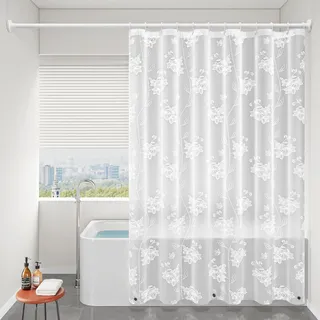 Whoiy Duschvorhang 300 x 200 Blumen Peva