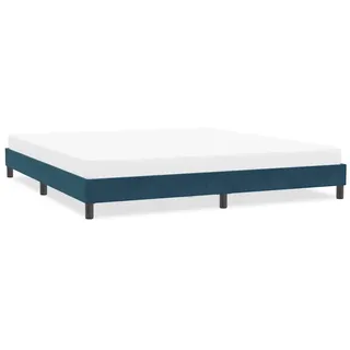 Bettgestell Ohne Matratze Dunkelblau 200x220 Cm Samt