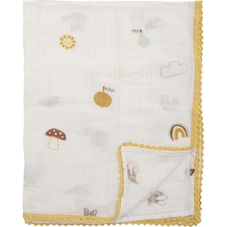 Bloomingville Mini, Babydecke, Agnes Baby Blanket, White, Cotton (100 x 80 cm)