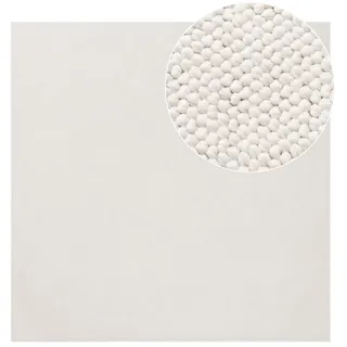 Tapiso Teppich, Weiß, Textil, Uni, Quadratisch, 120x120 cm, Teppiche & Böden, Teppiche