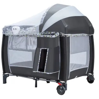 Costway 3 in 1 klappbares Reisebett Grau 0 x 0 cm