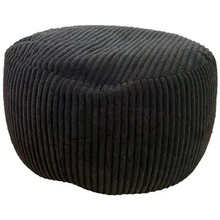 Relaxdays Pouf Cordbezug 0 x 0 x 0 cm Schwarz