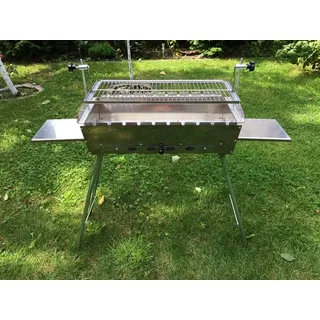 Mangal 2 mm Edelstahl Grill BBQ Standgrill Мангал mit Grillrost Гриль