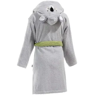 Erwin Müller Frottier Kinder-Bademantel mit Kapuze Koala in grau | Gr.: 134/140