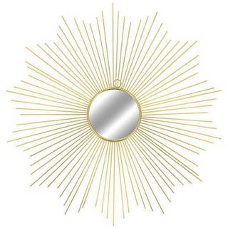 Mojawo Spiegel Exclusiver Wandspiegel Sonne aus Metall in Gold Ø65cm