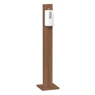 geramöbel Desinfektionsspender stehend N-HSM-N nussbaum Holz, Aluminium mit Sensor 1,0 l, 1 St.