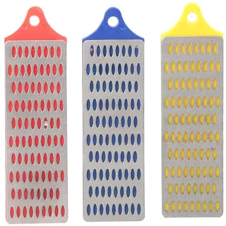 FTVOGUE Messer, 3-teiliger Diamant-Schleifstein, Mini-Zerkleinerer, Schleifwerkzeug, Küchenmesser-Zubehör Zum Schleifen und Polieren von Küchenmessern