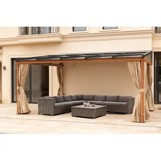 Konifera Anbaupavillon Bilbao 4,8 x 3,62 m Braun