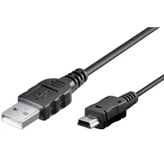 goobay 46712 Mini USB Sync- und Ladekabel, Schwarz,