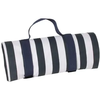 Les Jardins de la Comtesse - Quadratische Picknickdecke XL Marine - Picknickdecke aus Baumwolle mit Wasserabweisender Rückseite/Polyester - Blau und Weiß - Auch für Gartentisch - 140 x 140 cm