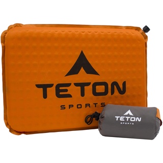 TETON Sports Camping-Sitzkissen, Stadionsitz, Bürostuhl, Auto-Pad, aufblasbar, orange, 43,2 x 30,5 x 3,8 cm