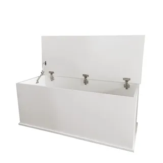 VDD Aufbewahrungsbox Holz - Spielzeugkiste - Deckenkiste - 100 cm breit - weiß