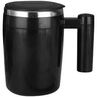 380 ml selbstruehrender Becher mit Deckel, automatische Magnetruehr-Kaffeetasse, elektrische Edelstahl-Kaffeetasse, selbstmischend, fuer Kaffee, Mi...