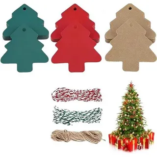 Famanu Weihnachtsbaum-Hänger mit Geschenk-Labels, umweltfreundliches Papier, 54 x 55 cm