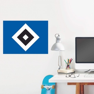 Wall-Art Wandtattoo Hamburger SV Logo HSV (1 St), selbstklebend, entfernbar blau 20 cm x 15 cm x 0,1 cm