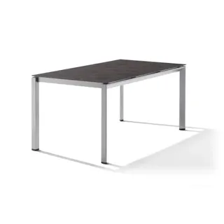 Sieger Gartentisch 160x90cm Polytec Beton dunkel-Gestell Graphit