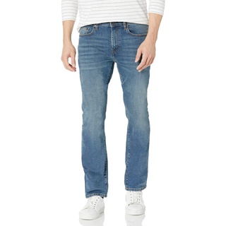 Amazon Essentials Herren Bootcut-Jeans mit schmaler Passform, Mittelblau Vintage, 35W / 34L