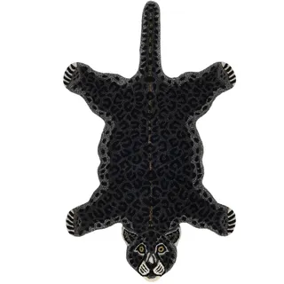 Leopard Teppich - Schwarz 100x160