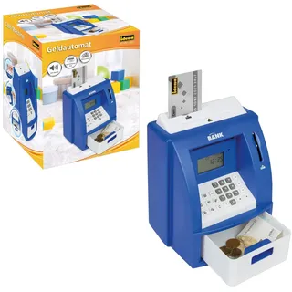 IDENA Spardose Geldautomat mit Sound, blau