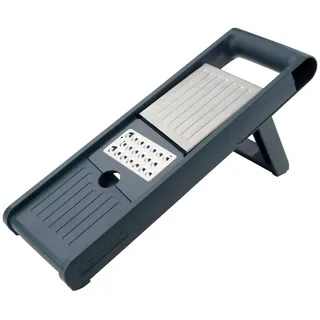 Fackelmann #easyprepare Gemüsehobel 6-teilig – Mehrzweck Gemüseschneider zum Reiben, Hobeln, Raspeln & Julienne – Inklusive 4 Einsätze & Aufbewahrungsbehälter