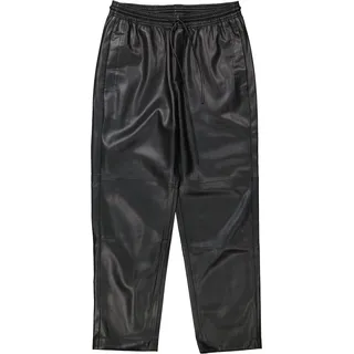Mango Damen Hose aus Kunstleder High Waist Apple schwarz (DE/NL/SE/PL, Alphanumerisch, M, Regular, Regular) - M
