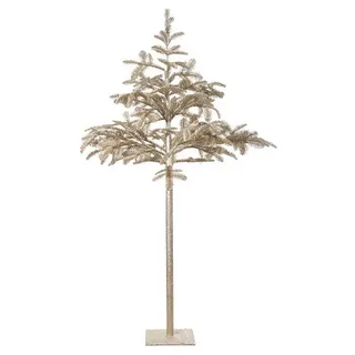 artplants Künstlicher Weihnachtsbaum Kunstbaum Nordmanntanne Hochstamm Arnaud, Gold, 250cm goldfarben